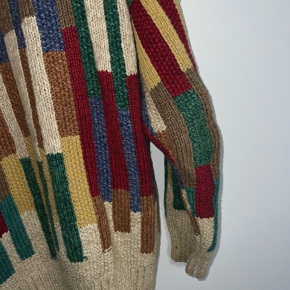 Blake & Manley hand knitted Striped Crewneck Sweater Colorful Striped Sweater - Picture 8 of 14